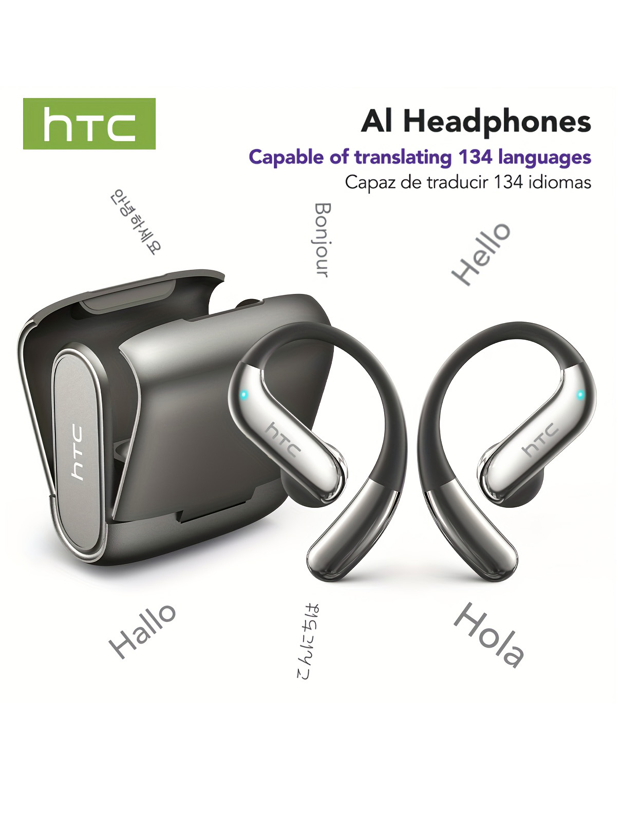 Earphones - 오픈 이어 블루투스 헤드폰 HTC 30시간