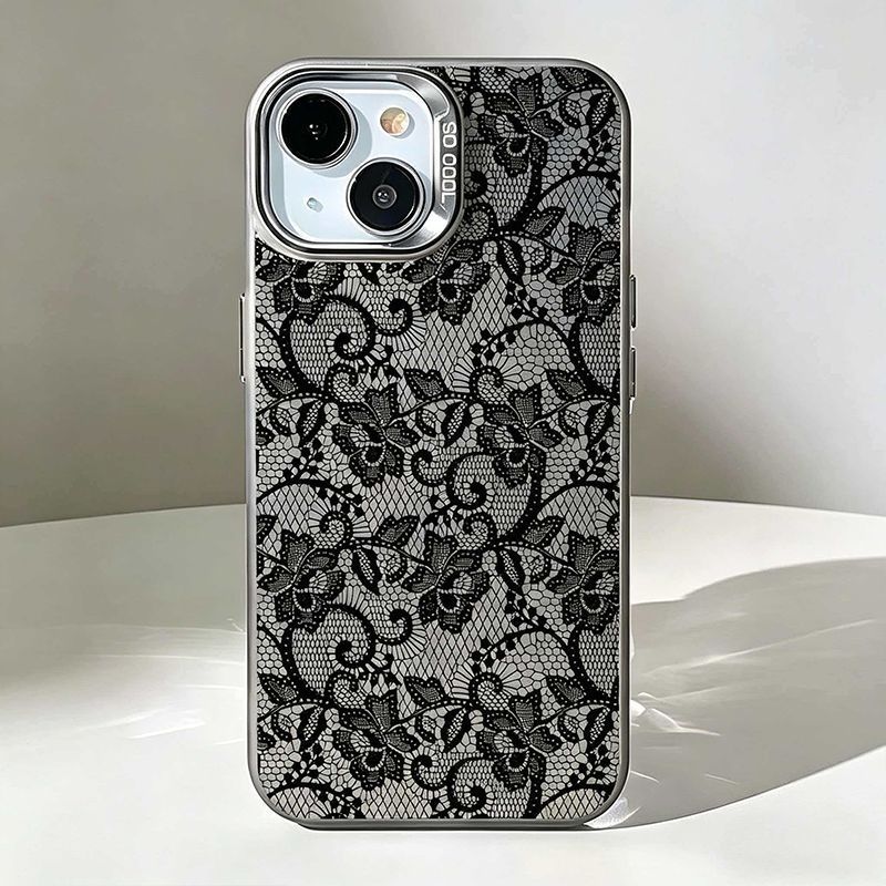 빈티지 블랙 레이스 플로럴 로즈 폰 케이스 삼성 S26 - Vintage Floral Pattern Soft Case 리뷰 및 가격