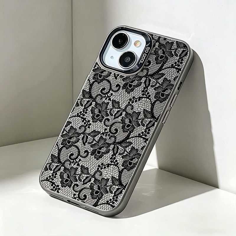 빈티지 블랙 레이스 플로럴 로즈 폰 케이스 삼성 S26 - Vintage Floral Pattern Soft Case 리뷰 및 가격