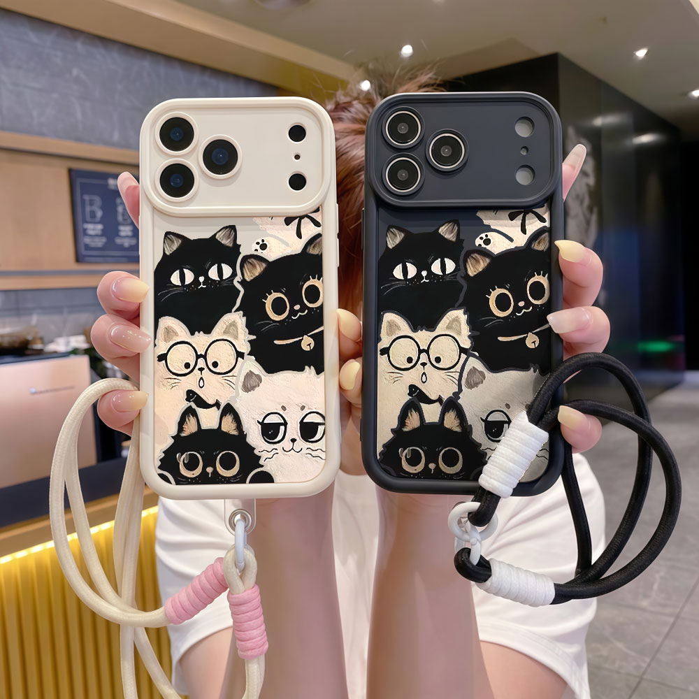 충격 방지 끈이 달린 귀여운 만화 고양이 폰 케이스 ( - Cute Cartoon Wrist Strap Silicone Case 리뷰 및 가격