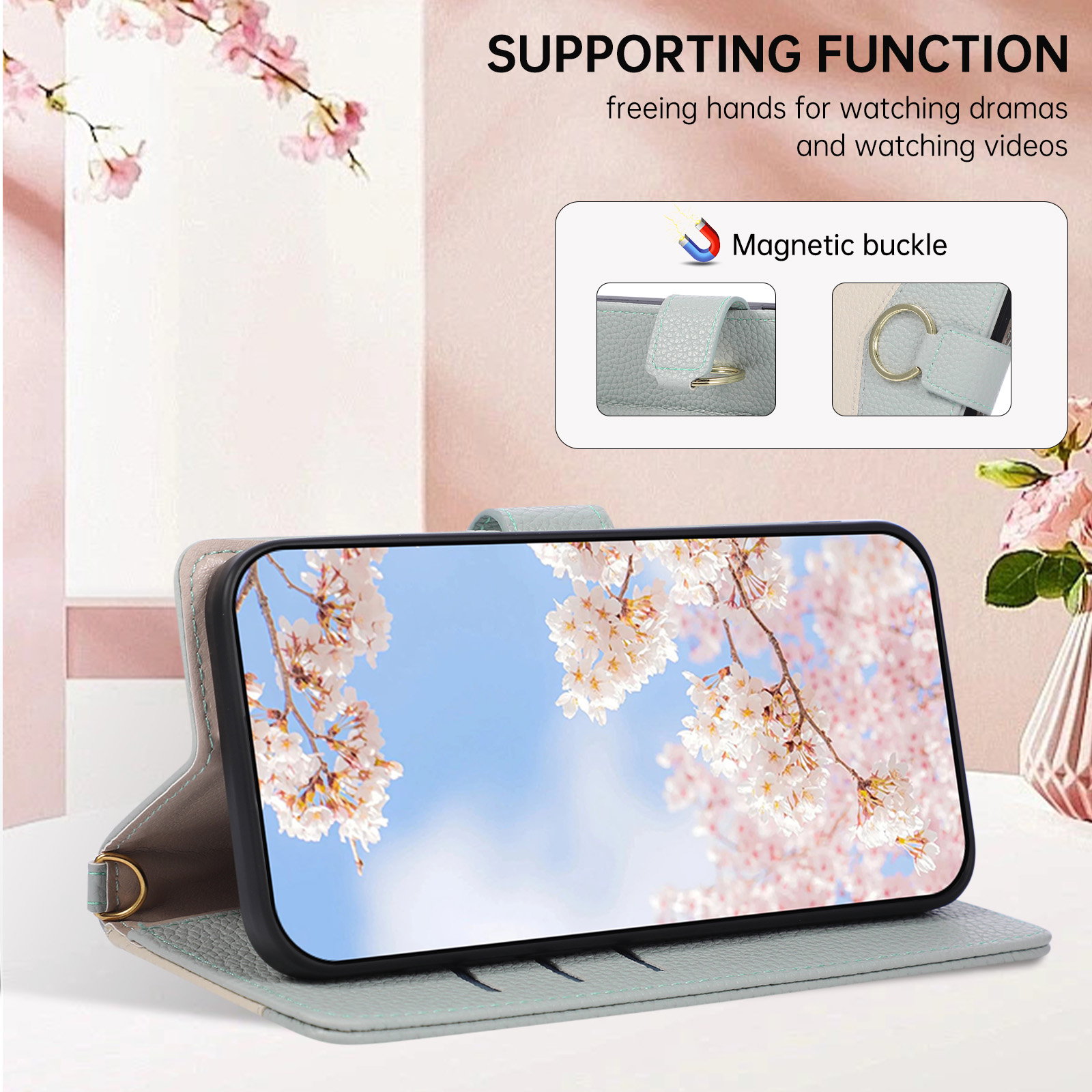 크로스바디 롱 랜야드 플립 카드 슬롯 지갑 가죽 폰 케 - Leather Wallet Card Holder Phone Cover 리뷰 및 가격