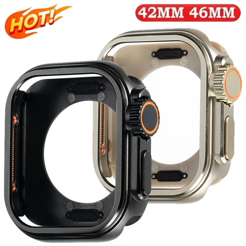 애플 워치 11 10 46mm용 메탈+플라스틱 케이스, - Metal Bumper Aluminum Frame Case 리뷰 및 가격