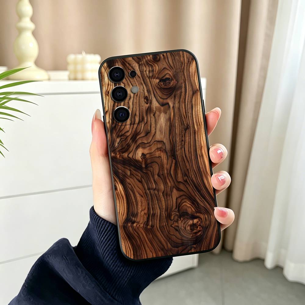 빈티지 나무결 패턴 블랙 실리콘 소프트 폰 케이스 (삼 - Vintage Floral Pattern Soft Case 리뷰 및 가격