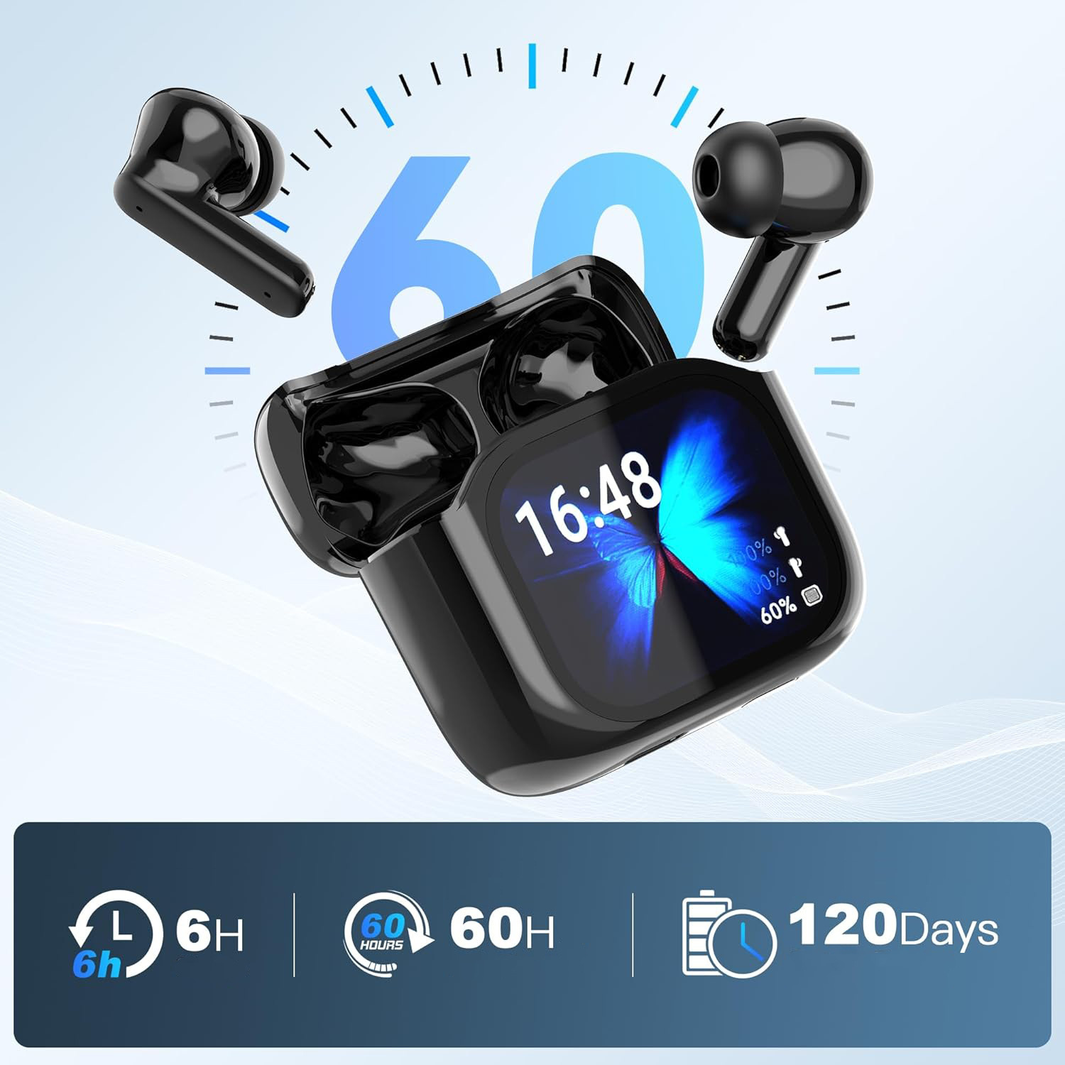 2025 AI 번역 블루투스 이어폰 스마트 디스플레이  - Earphones 리뷰 및 가격