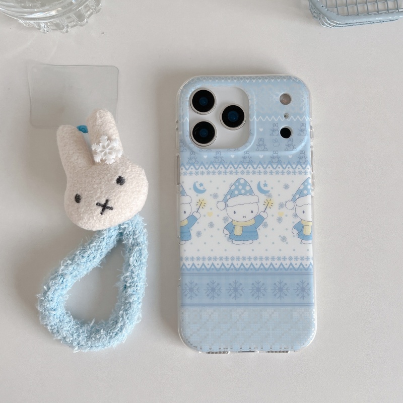 귀여운 겨울 물방울 무늬 모자 미피 폰 케이스 아이폰  - Cute Cartoon Wrist Strap Silicone Case 리뷰 및 가격