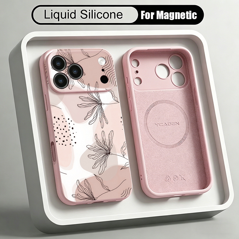 심플 패턴 리퀴드 실리콘 마그네틱 폰 케이스 아이폰 1 - Liquid Silicone Magnetic Phone Case 리뷰 및 가격