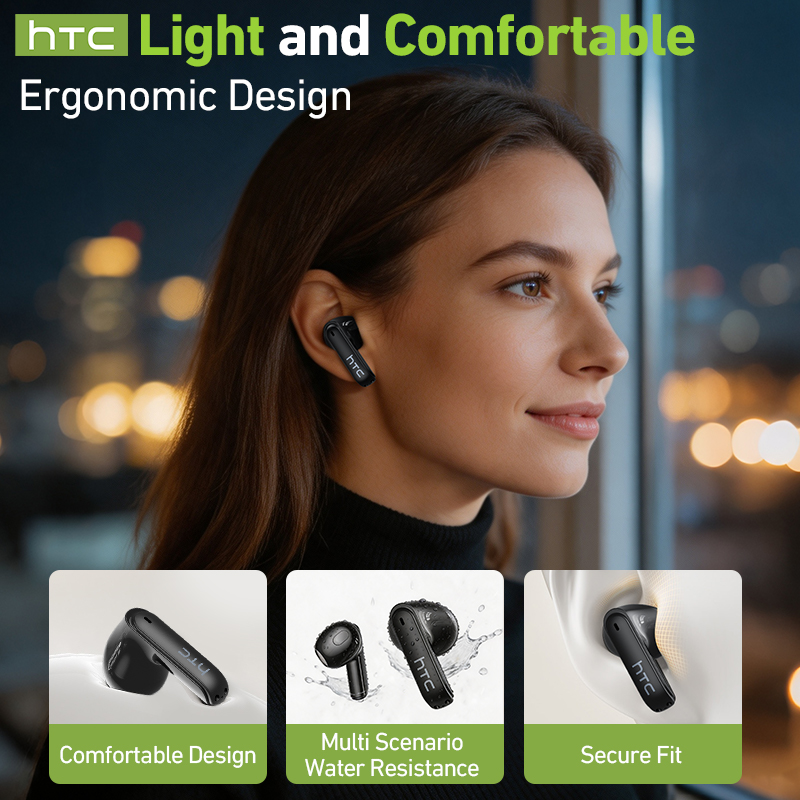 hTC 무선 게이밍 이어버드 LCD 스마트 스크린 실시 - Earphones 리뷰 및 가격